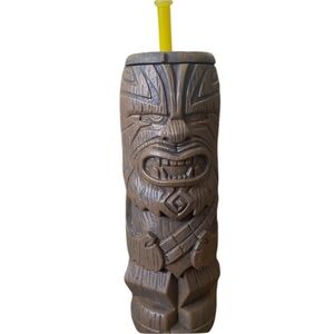 Geek Tikis  Official Star Wars Brown Chewbacca Plastic Tiki Cup with Lid & Straw